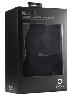 Черная насадка на вибратор Doxy для массажа простаты Prostate Massager