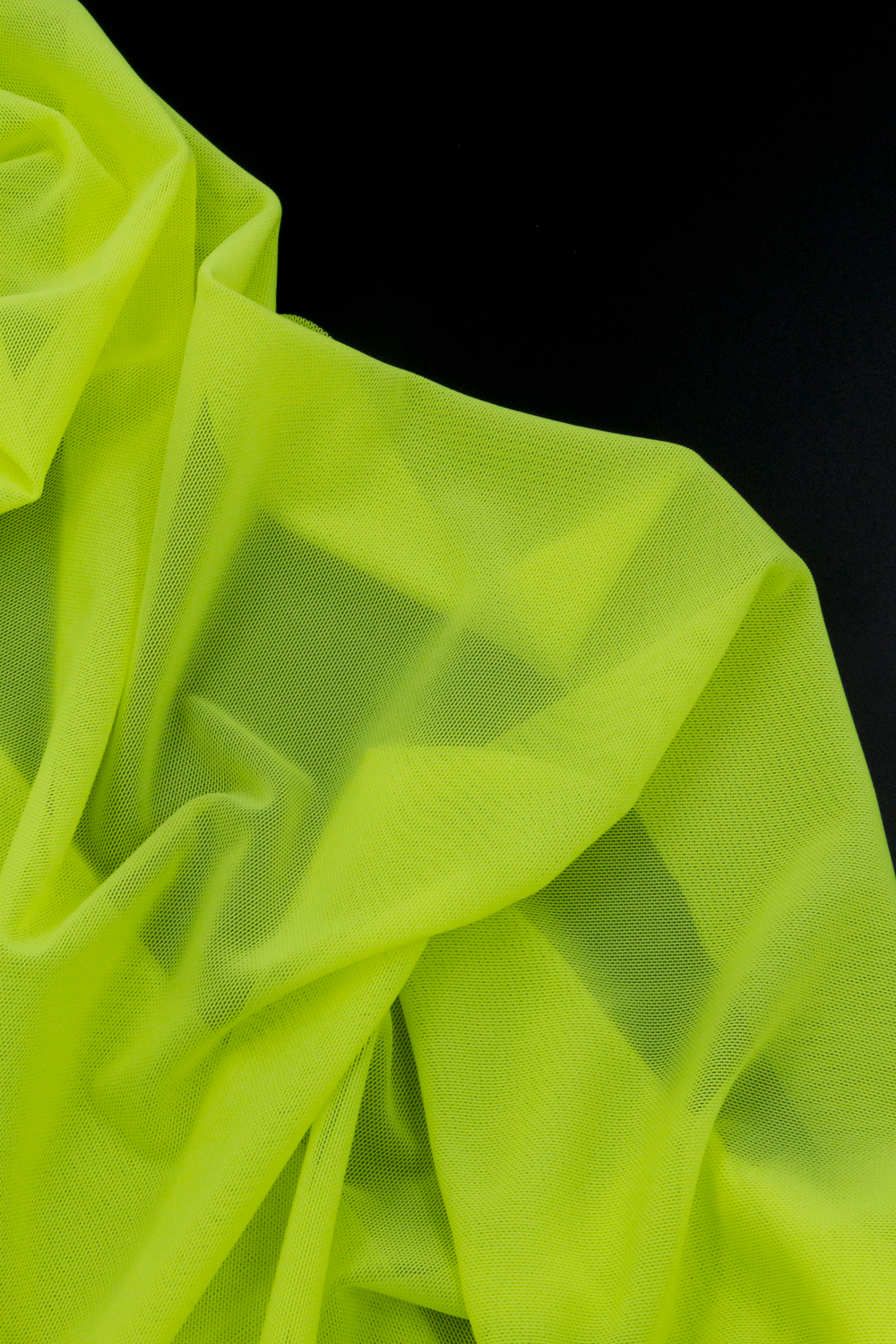 Сетка эластичная лимон-лайм неоновая метражом