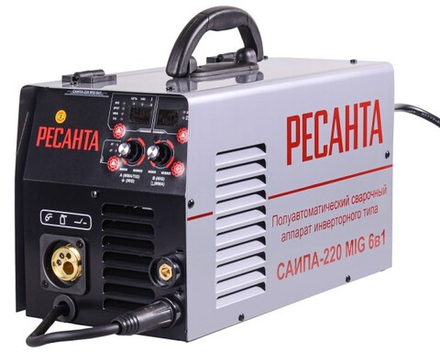 Сварочный аппарат полуавтомат Ресанта САИПА-220 (MIG/MAG, MMA) 6в1 65/10