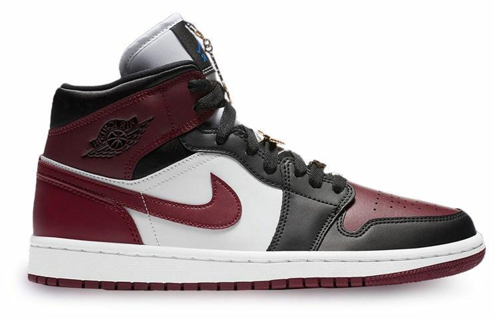 Кроссовки Jordan Air Jordan 1 Mid "Maroon" (Женская размерная сетка)