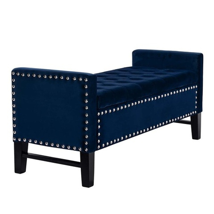 Alice cc-67 Банкетка открывающаяся велюр синий 127*50*56см