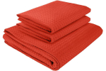 Комплект полотенец вафельных Home One 45х70 (2шт), 80х150 (1шт), коралл