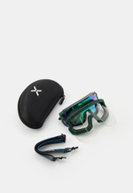 Спортивные очки с диоптриями HILX Samurai / Matt Solid Seaweed Green / Green Polarized Lens + Clear Lens