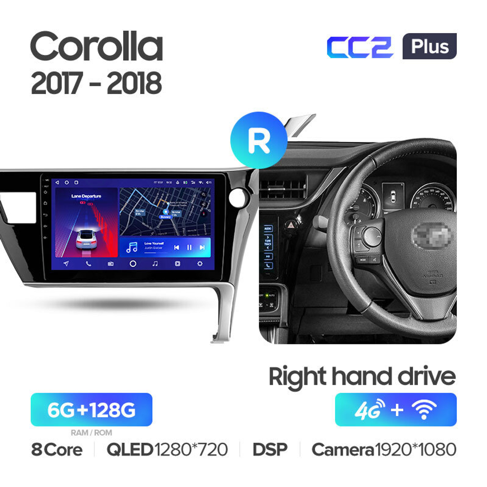 Teyes CC2 Plus 10,2" для Toyota Corolla, Auris 2017-2018