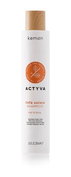 Kemon Увлажняющий шампунь для тела и волос Actyva Linfa Solare Shampoo H&B, 250 мл