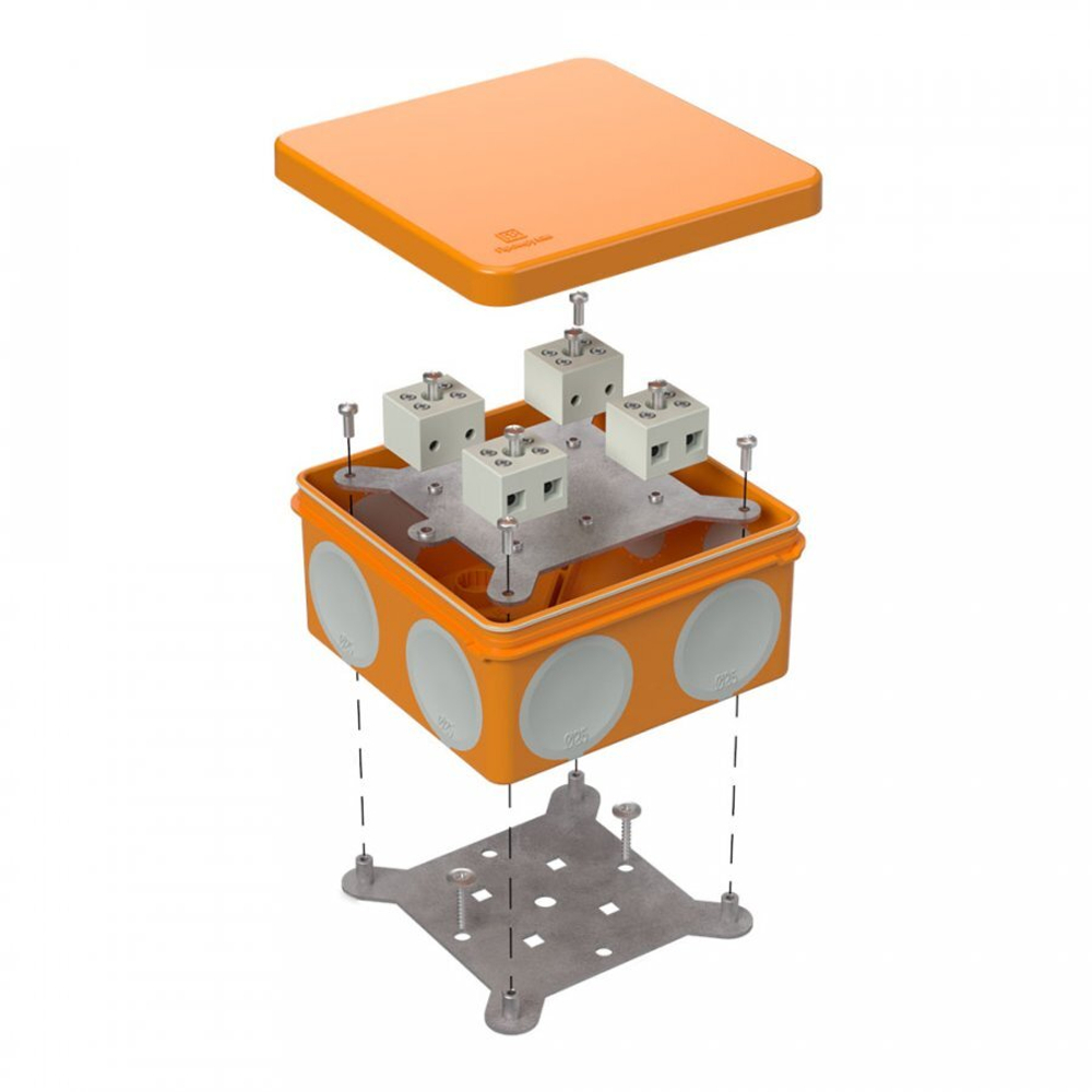 Коробка огнестойкая для о/п 60-0300-FR2.5-8 Е15-Е120 100х100х50 двухкомпонентная Промрукав