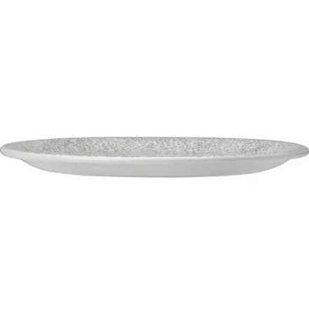 Тарелка «Инк Грэй» мелкая фарфор D=20,2см белый,серый