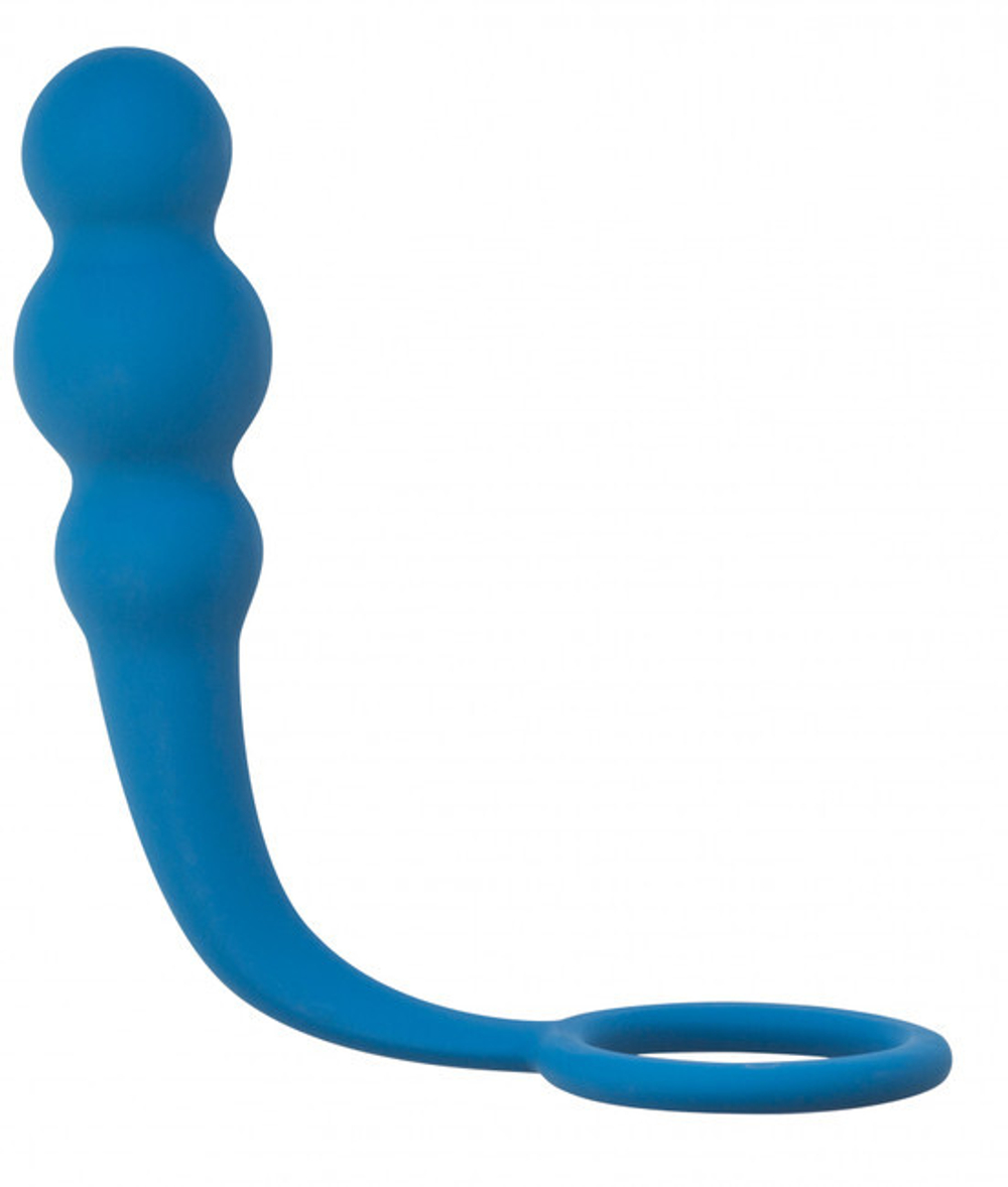 Анальный стимулятор с эрекционным кольцом Spice it up Legend Aquamarine (Цвет: аквамарин)