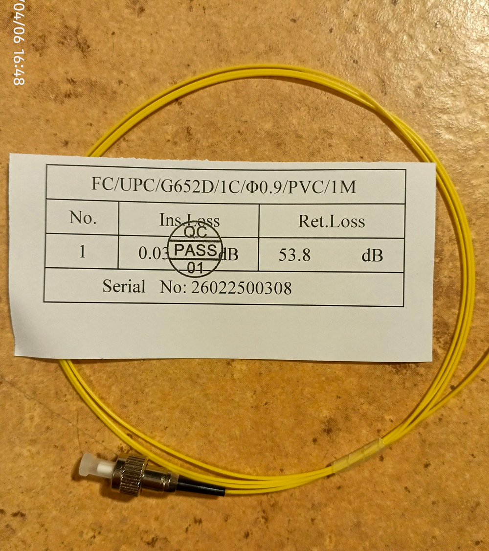 Пигтейлы оптические FC/UPC, SM, 1метр 10шт.