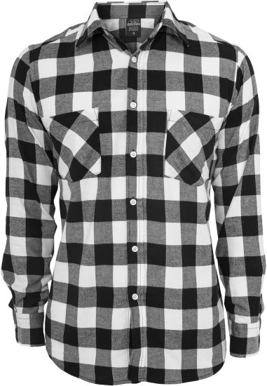 Рубашка URBAN CLASSICS Checked Flanell Shirt (Разноцветный (Black/White)