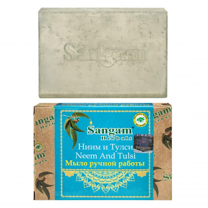 Мыло Sangam Herbals с глицерином Ниим и Тулси Neem and Tulsi 100 г