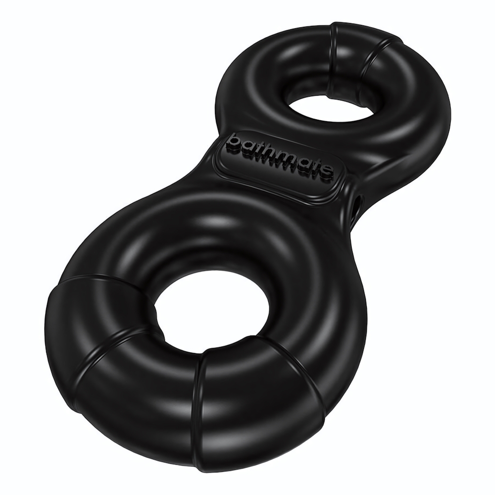 Чёрное эрекционное виброкольцо Eight (Цвет: черный)