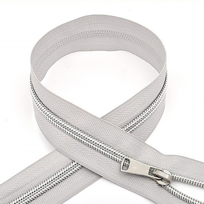 Молния спираль Т5, L 55 см, серый