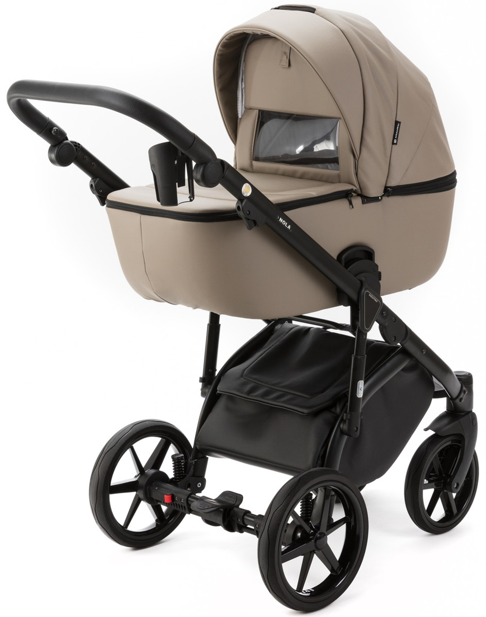 Детская коляска Adamex Nola Deluxe 3 в 1 N-SA09 (Т.БЕЖ. КОЖА)