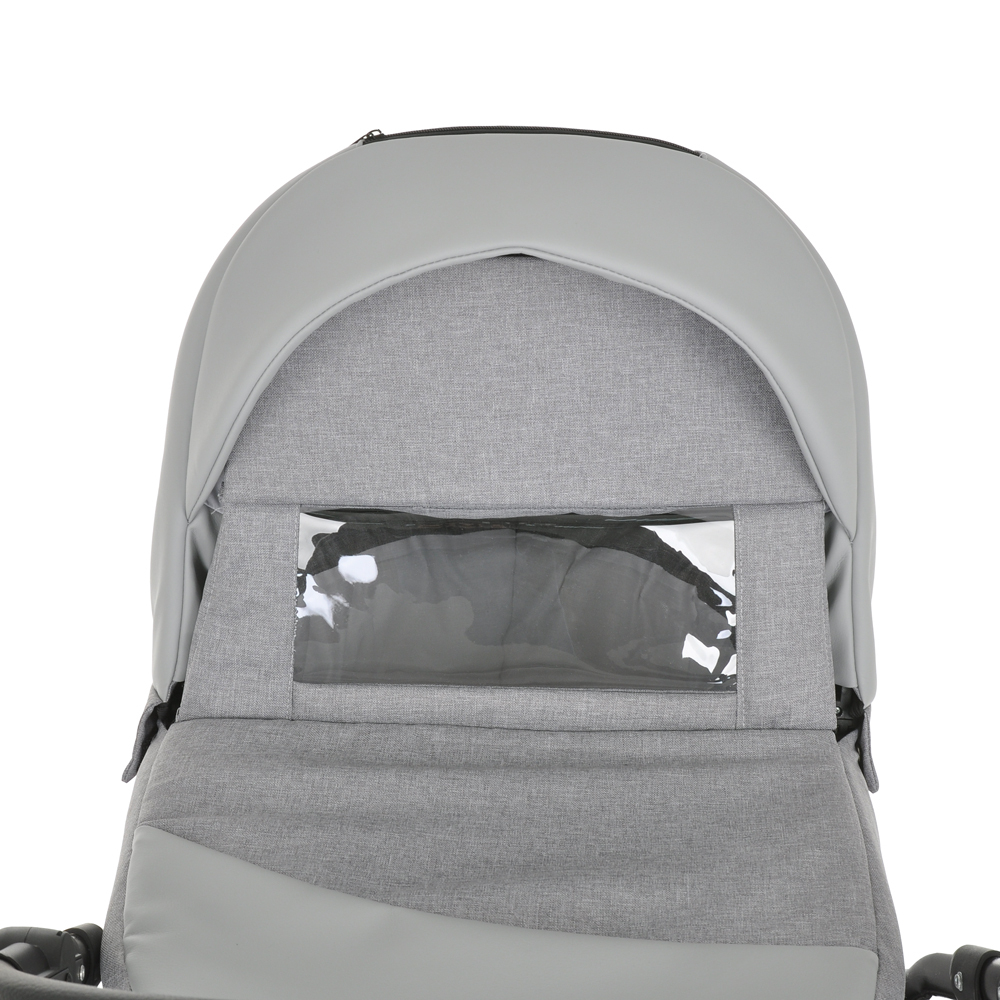 PITUSO Коляска 2 в1 Nino  короб+прогулка Silver Mountain+Кожа Grey