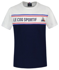 Детская теннисная футболка Le Coq Sportif TRI Tee Short Sleeve N°2 SS23 - Blue