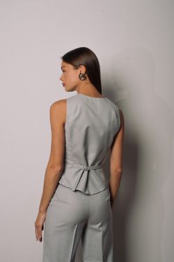 Женские брюки серые прямые из итальянской шерсти