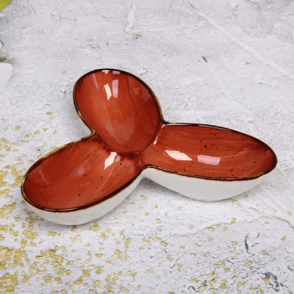 Менажница керамическая «Corsica orange» 17,8*3,5см