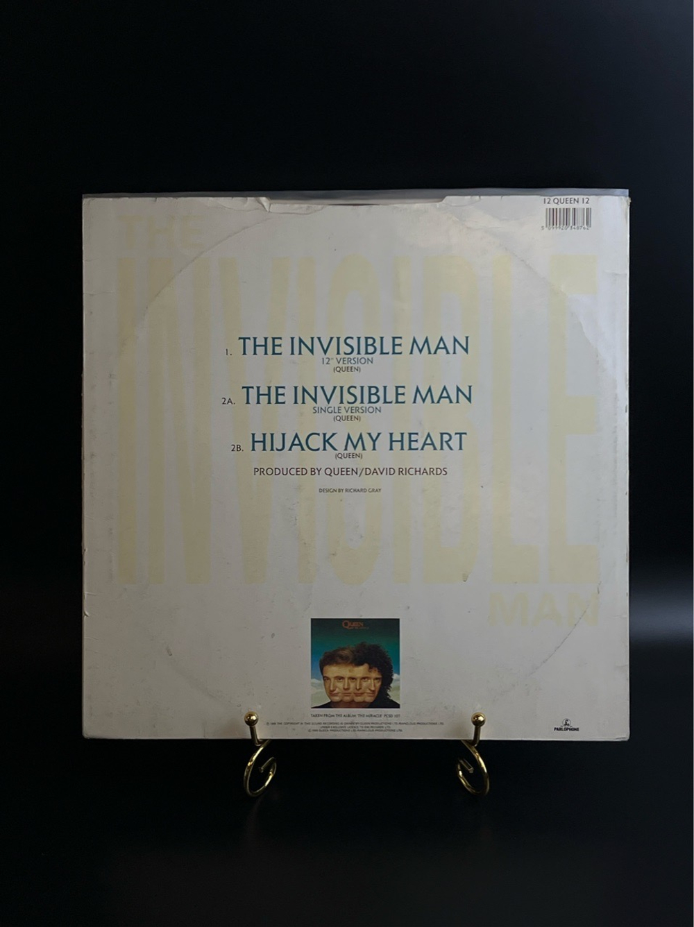 LP Queen – The Invisible Man Виниловая пластинка 12 дюймов. England 1989 год