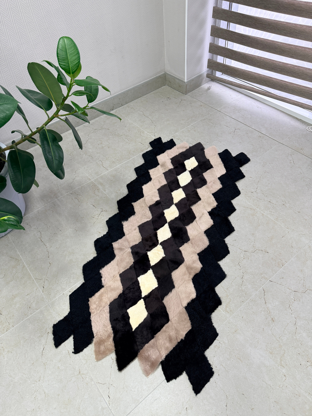 Меховой Коврик прикроватный накидка на кресло из овчины