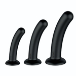 Набор из 3 черных анальных втулок Dilating Set (Цвет: черный)