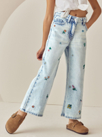 Джинсы с вышивкой для девочки Next E29-120, Голубой