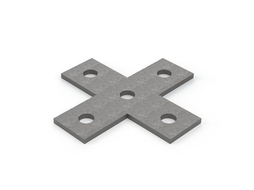 ТМС Пластина Х-образная, 5 отверстий (оцинк.)