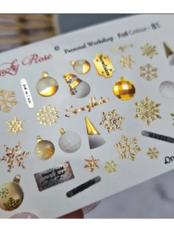 Lucky Rose Слайдеры наклейки для длинных ногтей 081