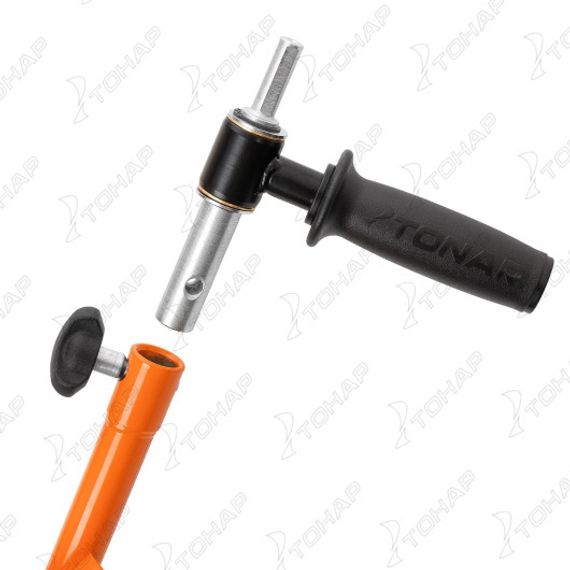 Комплект под шуруповерт, мотобур (шнек MOTOSHTORM 150(R)+адаптер АШ-02+молоточек) T-SMS150R-ASH02