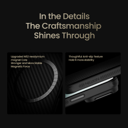 Чехол из карбона с MagSafe для iPhone 17 Pro, серия CarboProp Magnetic (версия с тонированной крышкой объектива) от Nillkin