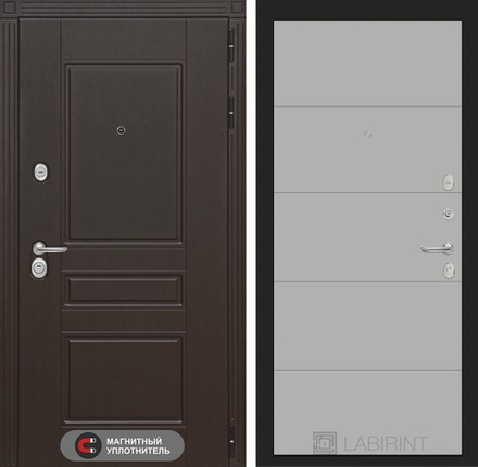 Входная металлическая дверь Лабиринт Мегаполис 13 - Грей софт