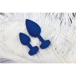 Маленькая дизайнерская анальная пробка с вибрацией Gvibe Gplug 8 см (ex. Fun Toys) ярко-синий