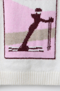 ZARA ТРИКОТАЖНЫЙ СВИТЕР С ВЫСОКИМ ВОРОТНИКОМ И ПРИНТОМ, ЭКРЮ