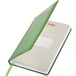Ежедневник датированный 2023 А5 138x213 мм BRAUBERG "Holiday", под кожу, "зеркальный", зеленый, 114026