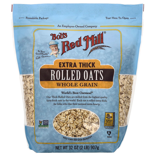 Bob's Red Mill, Экстраплотные овсяные хлопья, цельнозерновые, 907 г (32 унции)