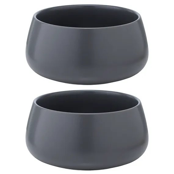 Набор из двух салатников темно-серого цвета из коллекции essential, 800 мл
