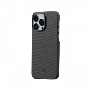 Чехол Pitaka MagEZ Case 3 для iPhone 14 Pro Max (6.7"), черно-серый узкое плетение, кевлар (арамид)