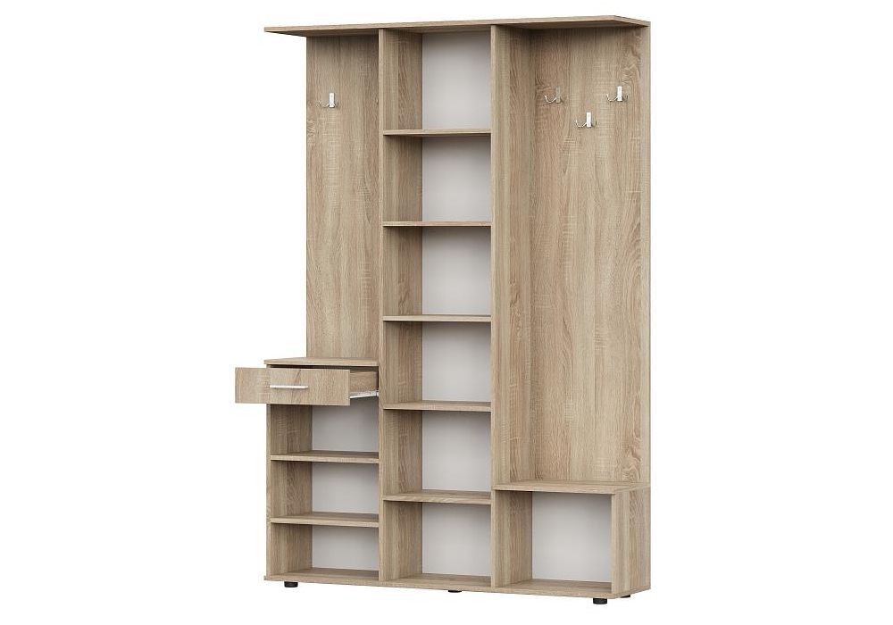 Готовая прихожая Пети дуб сонома / белый