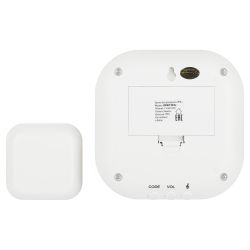 Звонок дверной ЭРА BIONIC White беспроводной белый 6 мелодий | Электрозвонки беспроводные