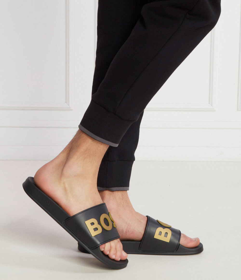 Шлепанцы KIRK_SLID_RBLG_N BOSS BLACK - черный(50498241)