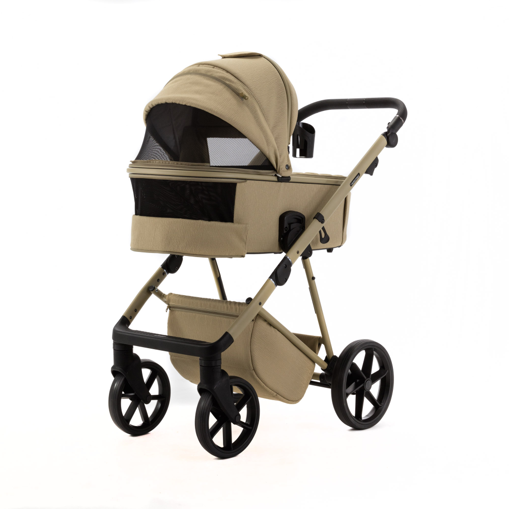 Детская универсальная коляска Adamex Delta Natura - DN-13 Olive (оливковый, ткань)