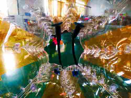 Бампербол «Прозрачно - оранжевый», ПВХ, диаметр 1,8 м