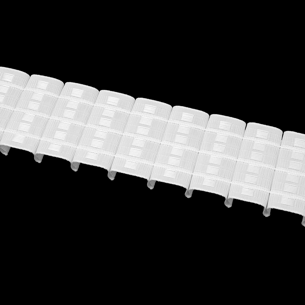 Шторная лента Oz-Is арт. 4436 Р, коэф сборки 1:2,0, цвет белый (ширина 65 mm)
