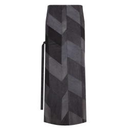 Лоскутная юбка в пол, чёрная