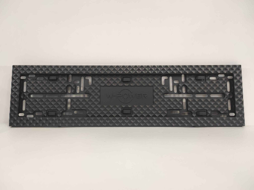 8410 - R / Рамка госномера W-POWER пластик (ромбический) + ромбическая вставка (за 1 шт.)