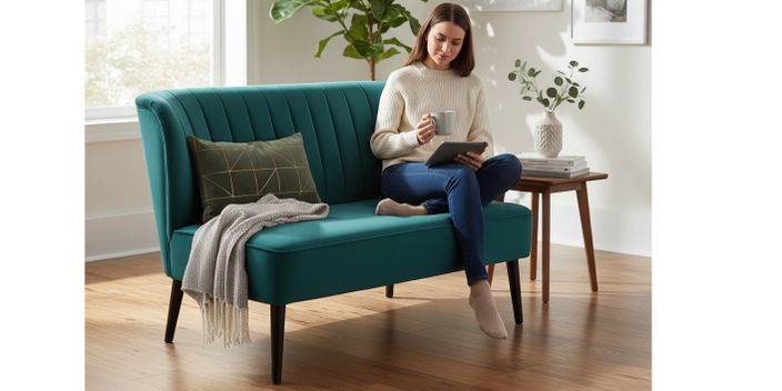 Диваны и кресла Donatello. Компактные, на высоких ножках.