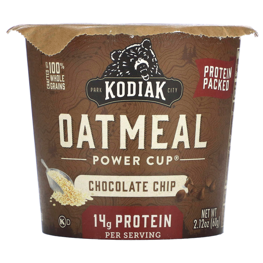 Kodiak Cakes, Oatmeal Power Cup®, шоколадная крошка, 60 г (2,12 унции)