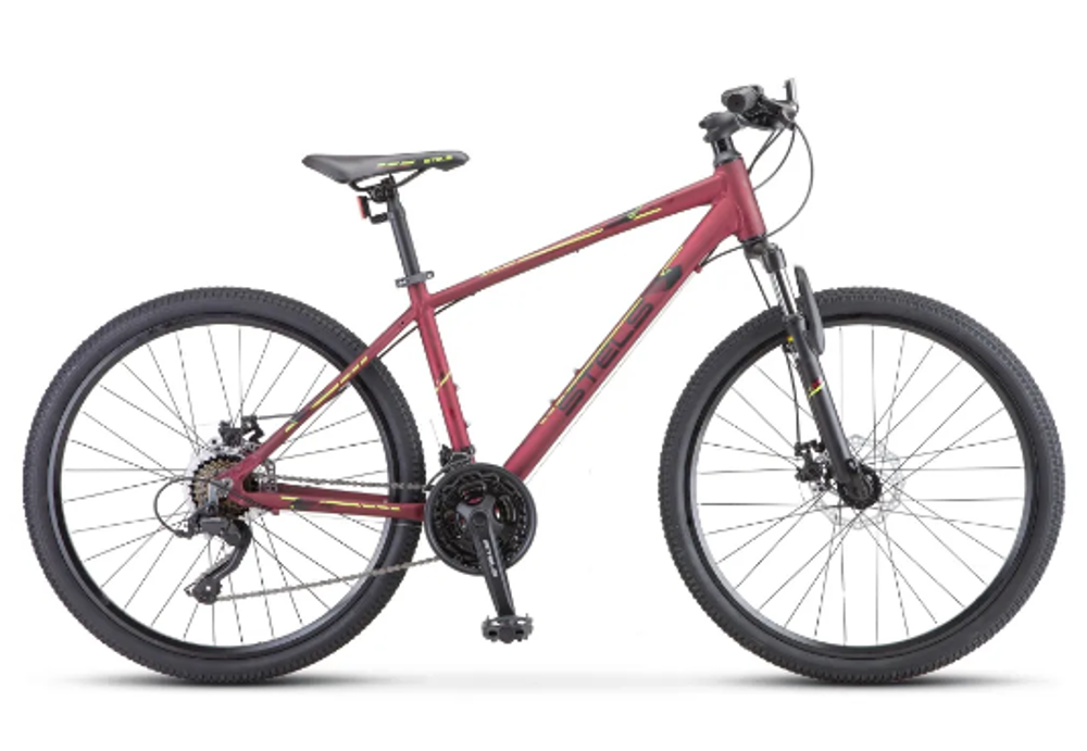 Велосипед Stels Navigator- 590 MD 26", рама 16,цвет Бордовый/Салатовый