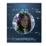 Тетрадь 48л, А5, клетка, Alingar, "Cibergirl" , скрепка,мелованный картон (стандарт), выб УФ лак, блок офсет, 5 дизайнов в пленке т/у