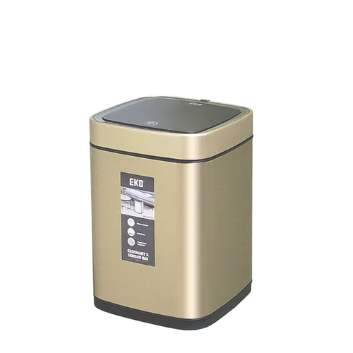 Сенсорное мусорное ведро 9 литров, ЗОЛОТАЯ ШАМПАНЬ